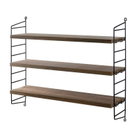 Etagère String Pocket - Noyer / Noir